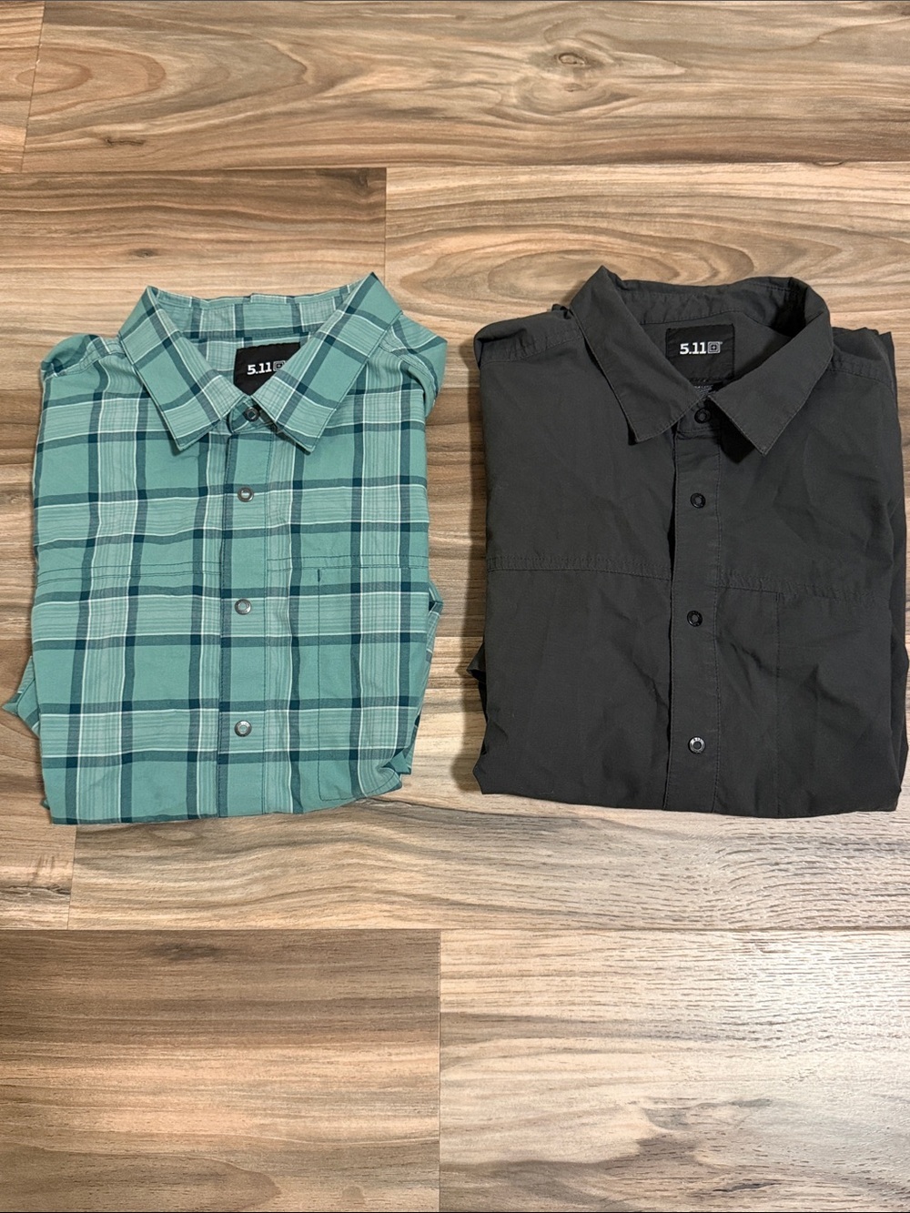 5.11 Tactical Mens Sz.XL S/S Snap Button Down Utility Shirt Bundle (2) Cotton